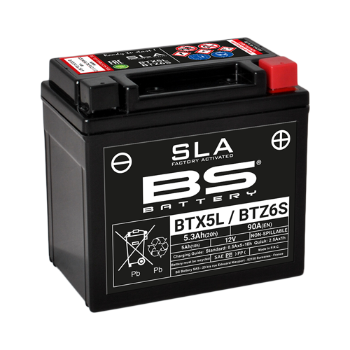 BATERIA BS BATTERY BTX5L - BTZ6S / YTX5L - YTZ6