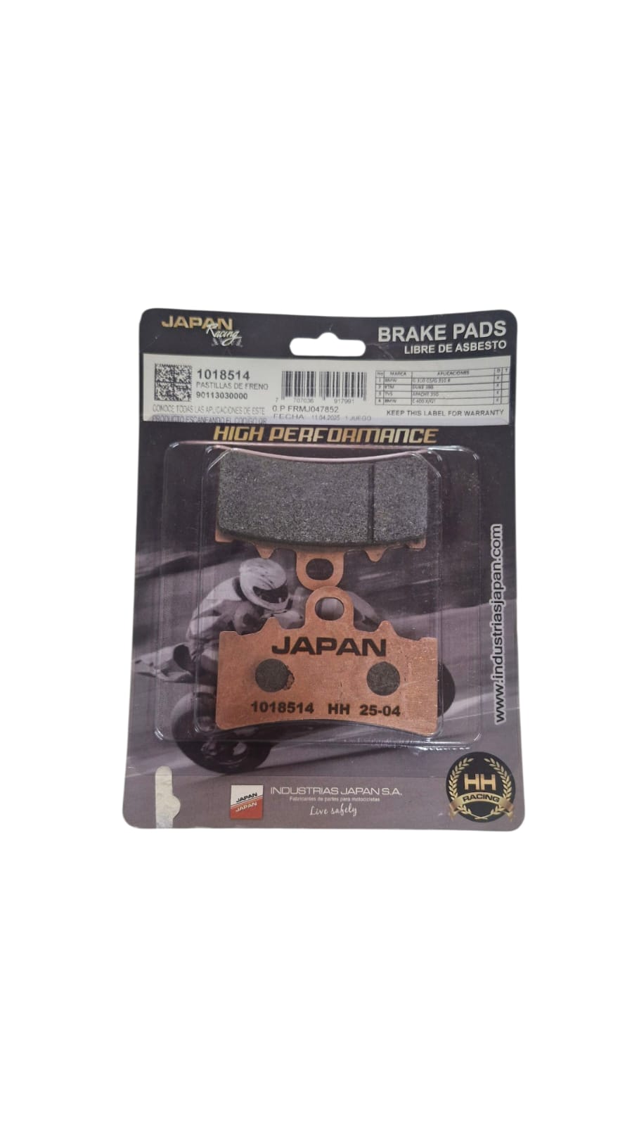 PASTILLA SINTERIZADA DELANTERA DOMINAR250/400